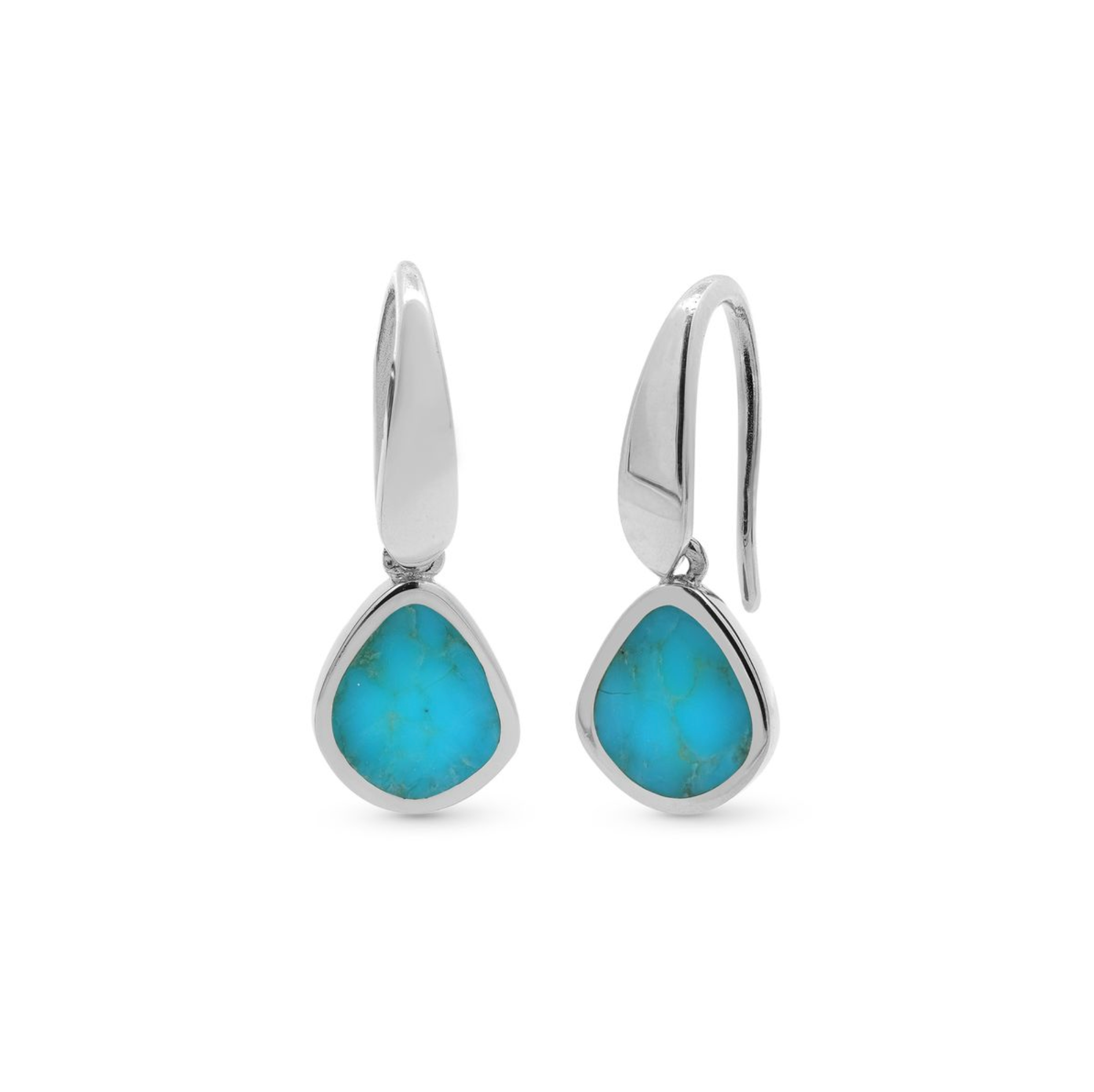 Boma Modern Open Drop with Turquoise Earrings