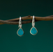 Boma Modern Open Drop with Turquoise Earrings