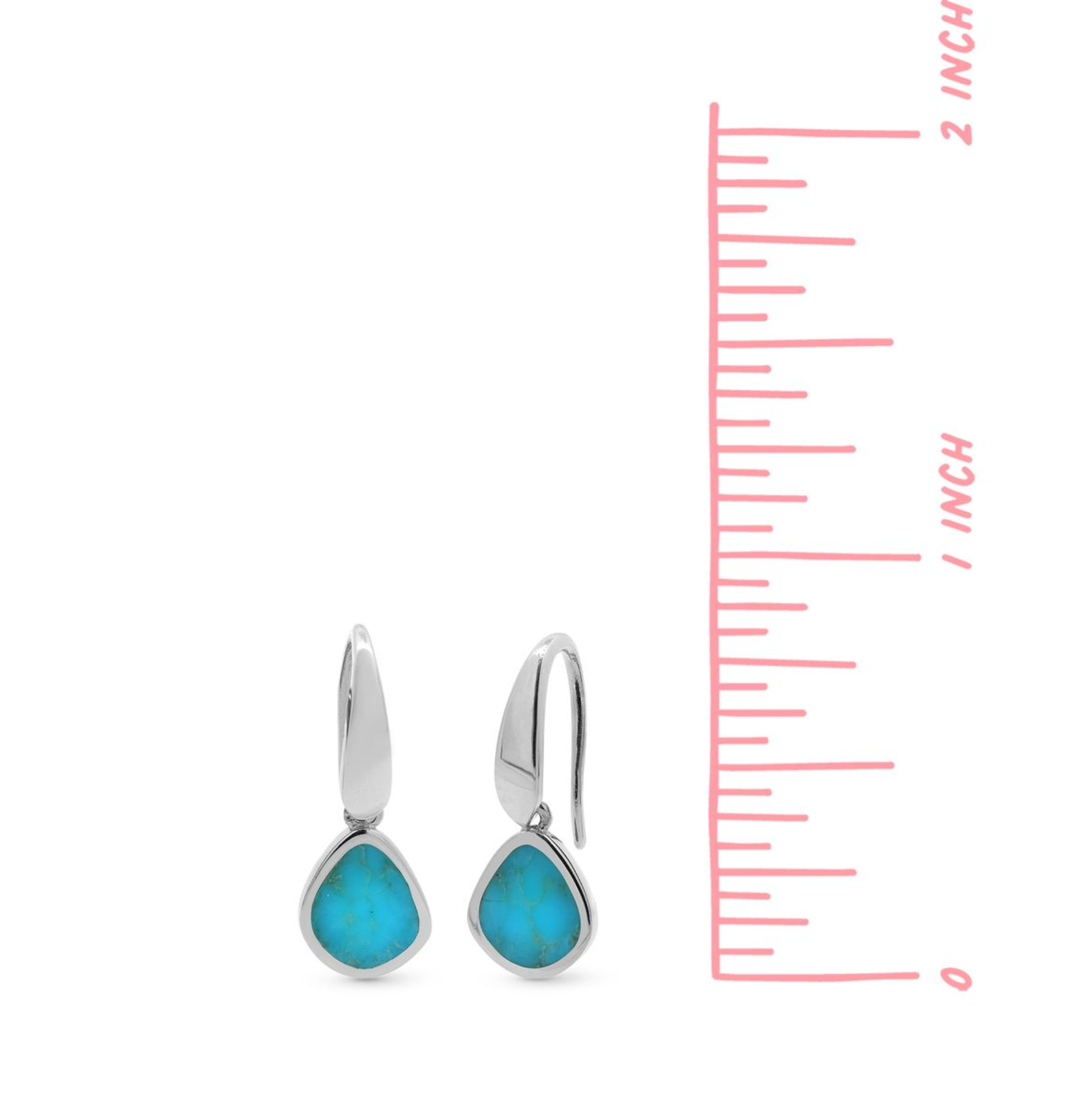 Boma Modern Open Drop with Turquoise Earrings