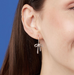 Boma Sterling Silver Bow Tie Ribbon Hoop Earrings