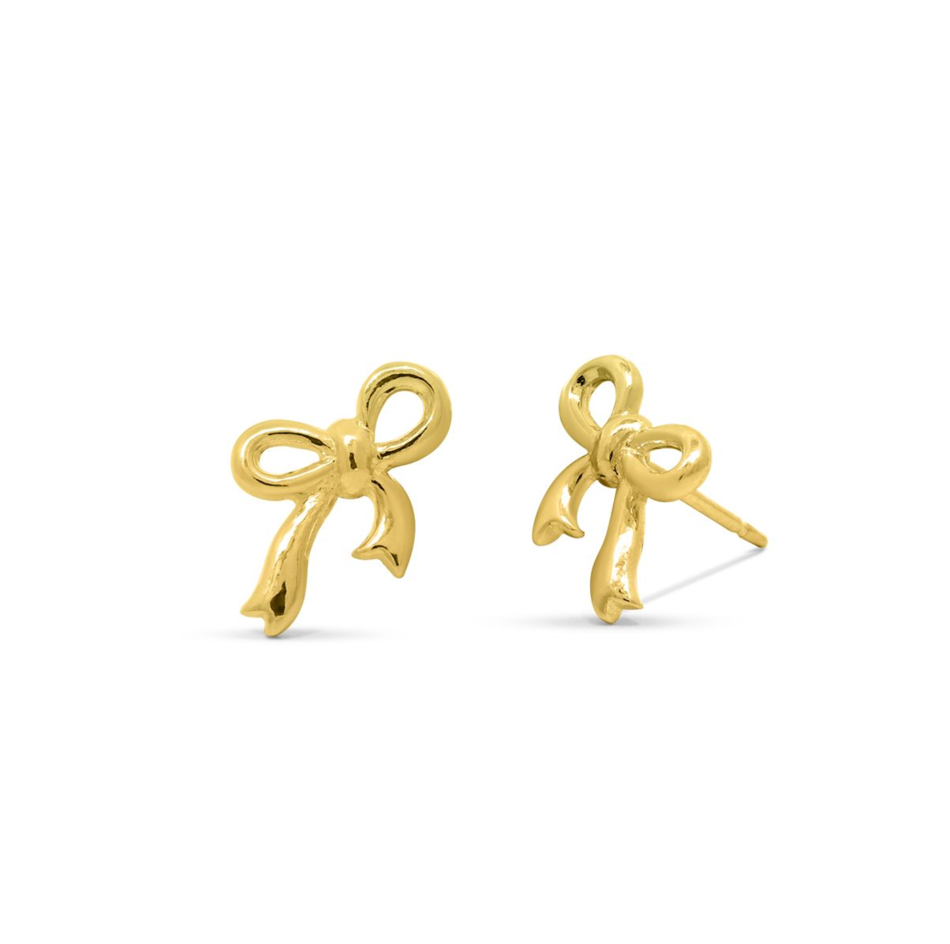 Boma 14K Gold Bow Tie Ribbon Stud Earrings