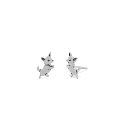 Boma Sterling Silver Chihuahua Stud Earrings