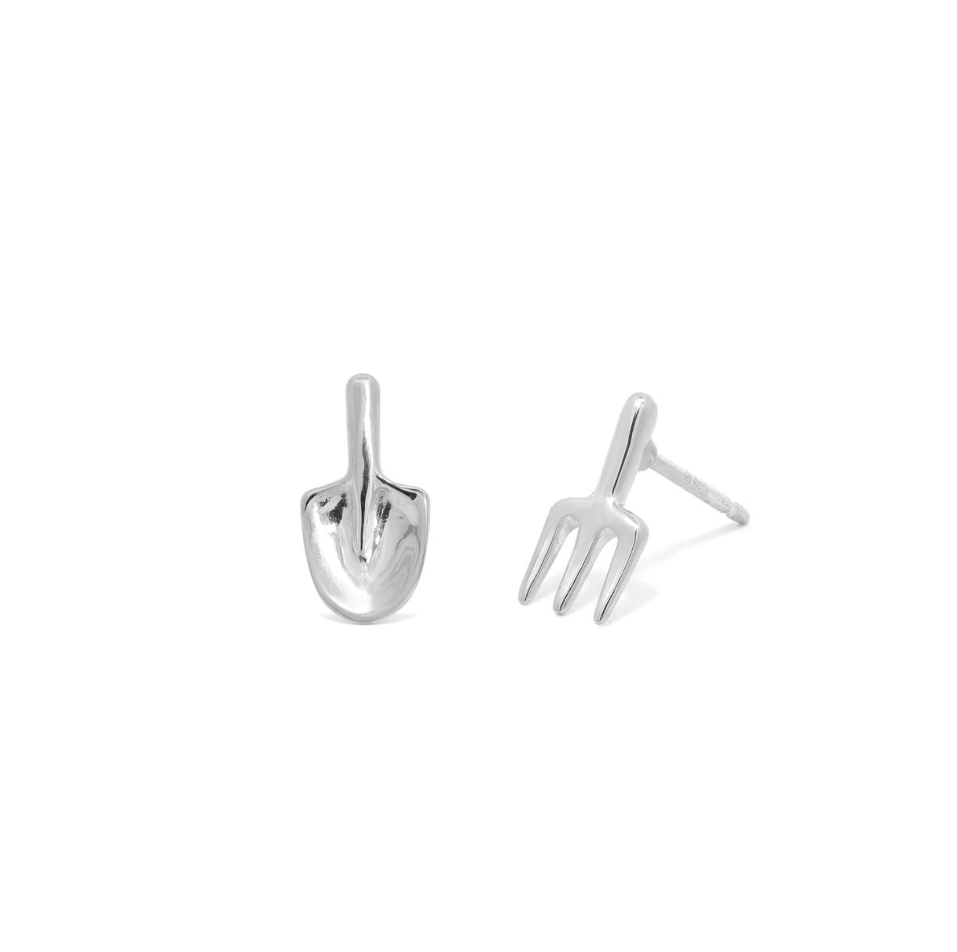 Boma Sterling Silver Mini Garden Tool Stud Earrings
