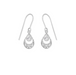 Boma Sterling Silver Ornamental Gemstone Dangle Earrings with White Topaz