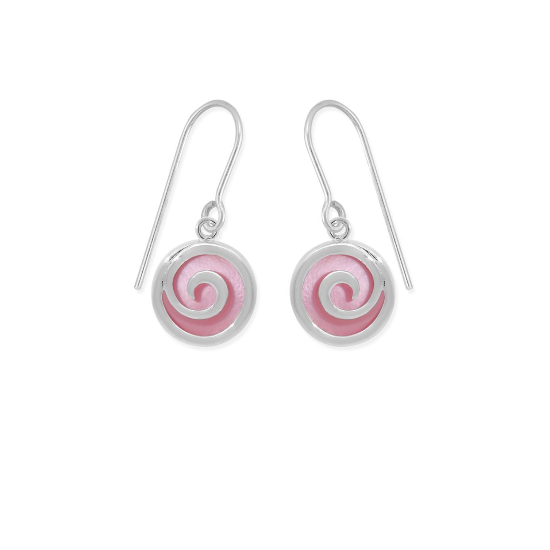 BOMA Moari Spiral Dangles with Pink Mother of Pearl