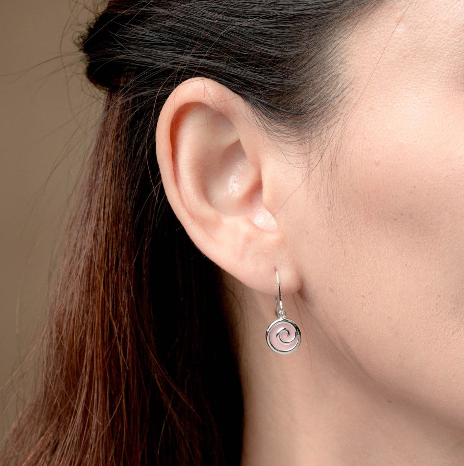 BOMA Moari Spiral Dangles with Pink Mother of Pearl