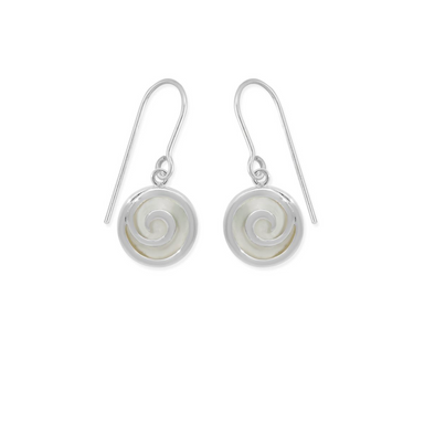 Boma Moari Spiral Dangles with Mother of Pearl