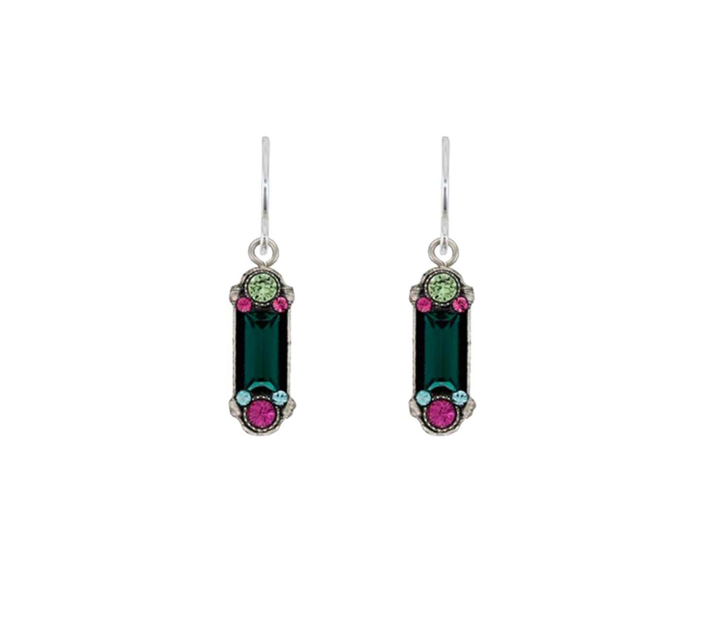 Firefly La Dolce Vita Columnar Earrings - Emerald