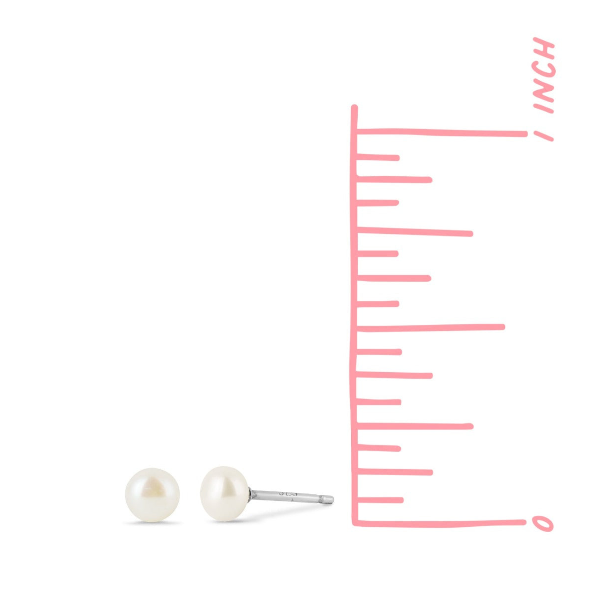 Boma Sterling Silver Post Earrings - Pearl
