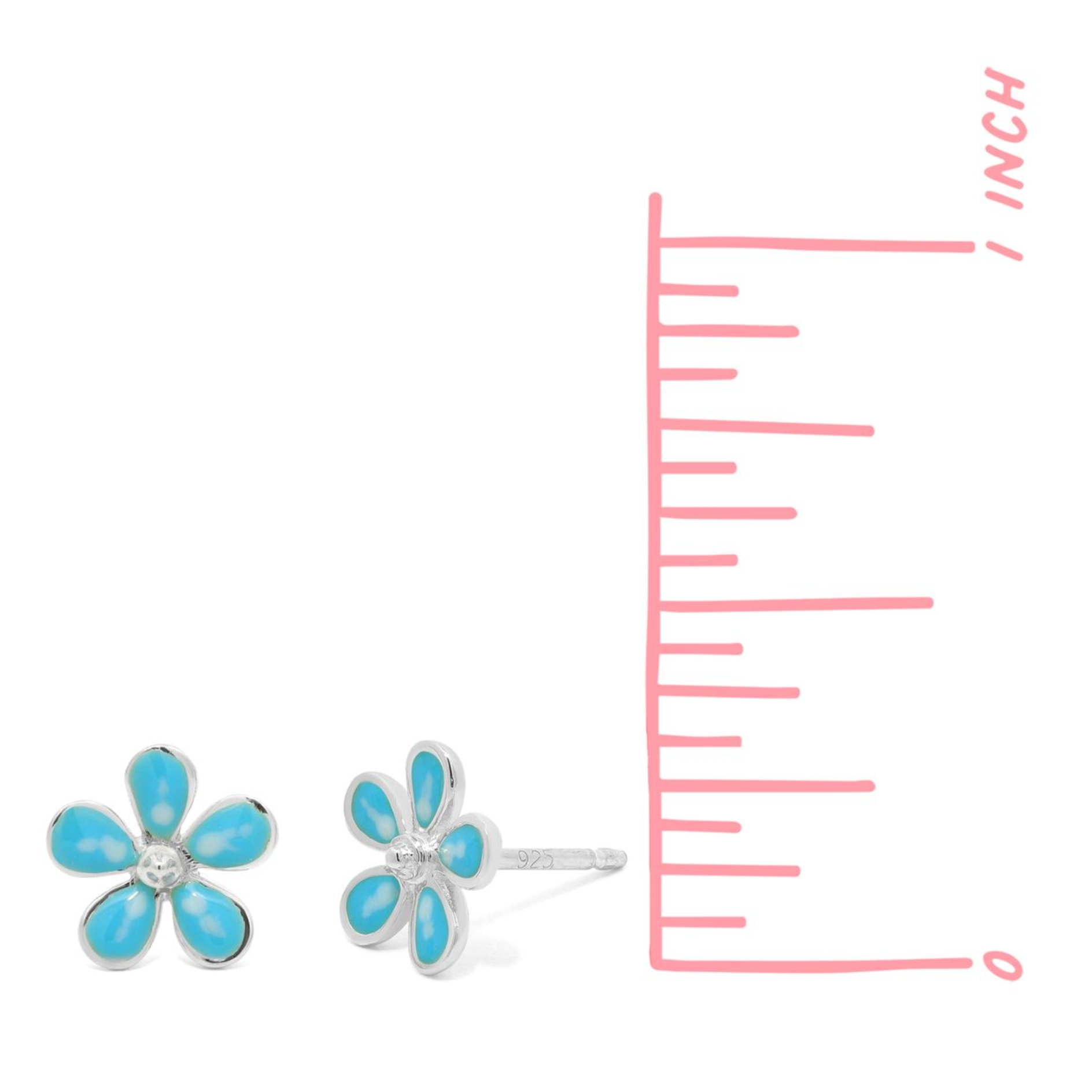 Boma Blue Flower Studs