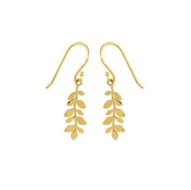 Boma 14K Gold Leaf Dangle Earrings