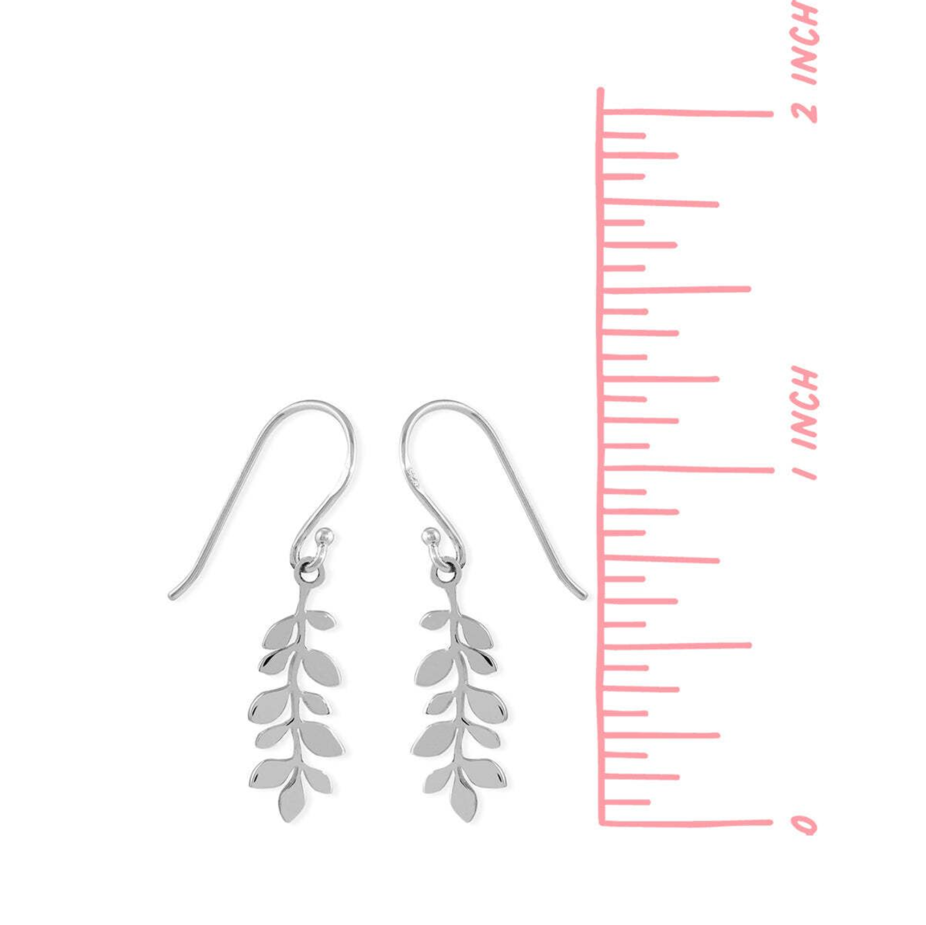 Boma Sterling Silver Leaf Dangle Earrings