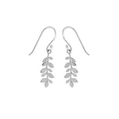 Boma Sterling Silver Leaf Dangle Earrings