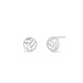 Boma Silver Volleyball Stud Earrings