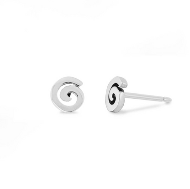 Boma Essential Spiral Stud Earrings - Sterling Silver