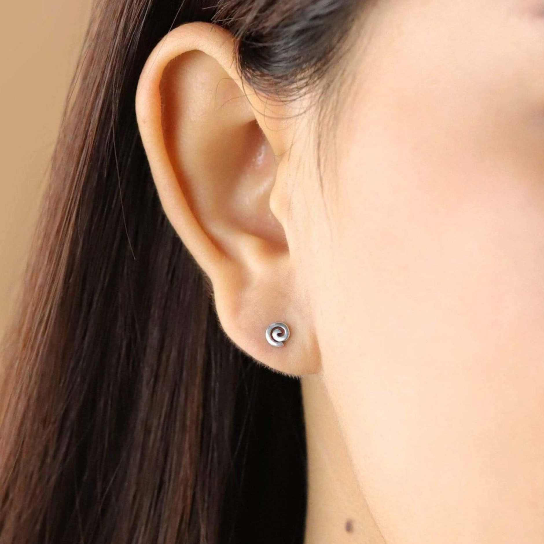 Boma Essential Spiral Stud Earrings - Sterling Silver