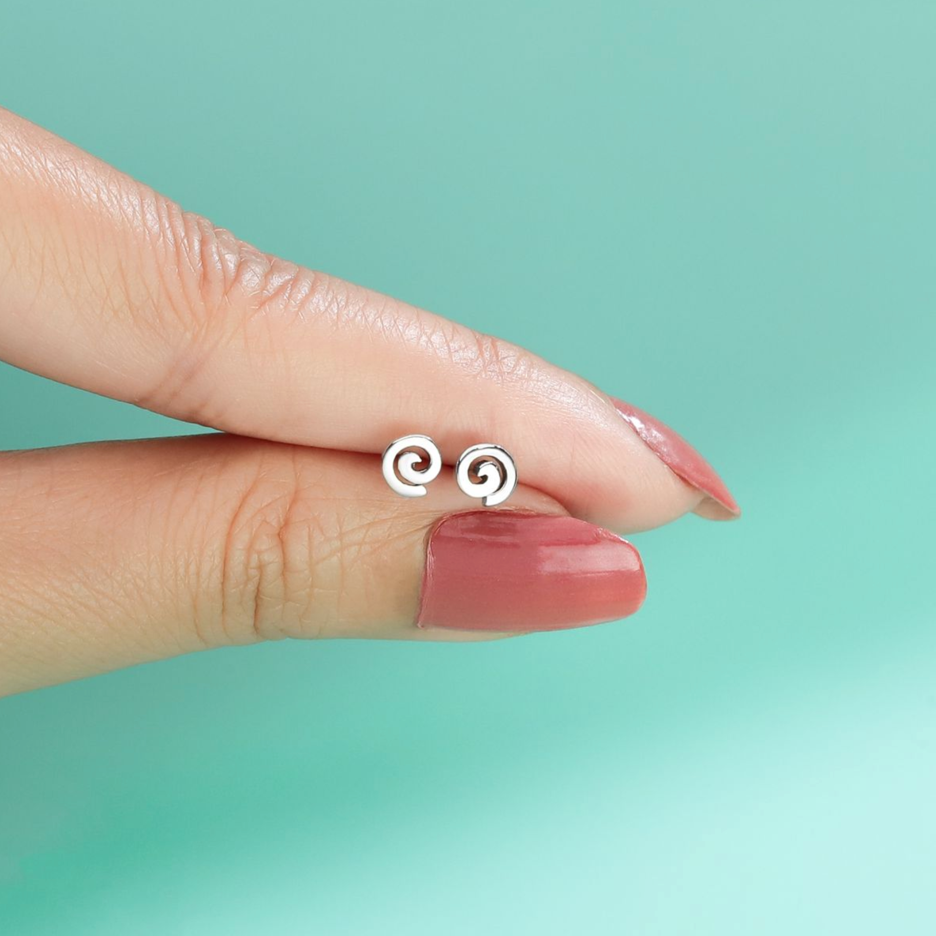 Boma Essential Spiral Stud Earrings - Sterling Silver