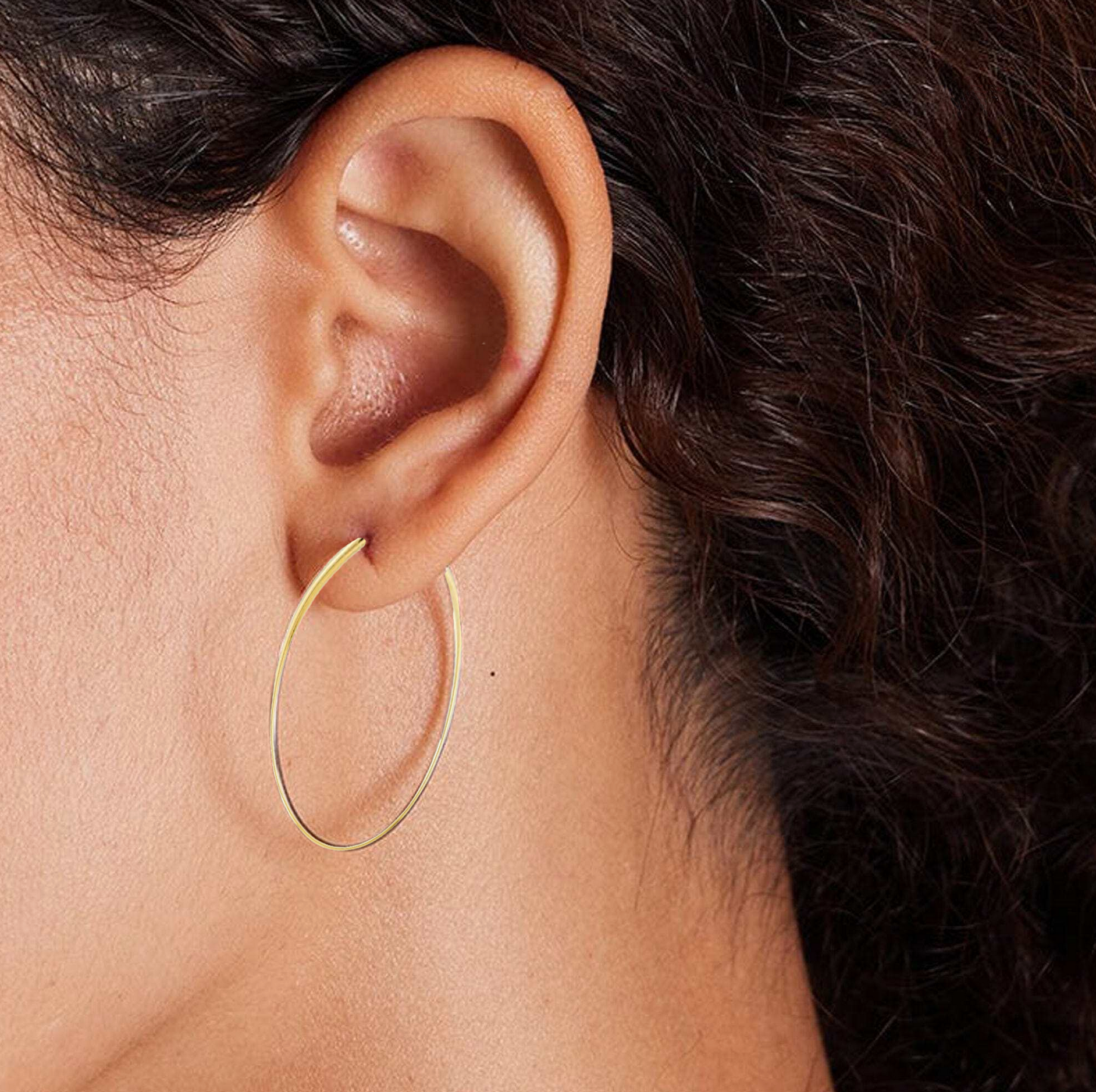 Boma 14K Gold Aiko 1.2" Hoop Earrings