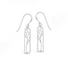 Boma Sterling Silver Earrings - Tall Rectangular Trees