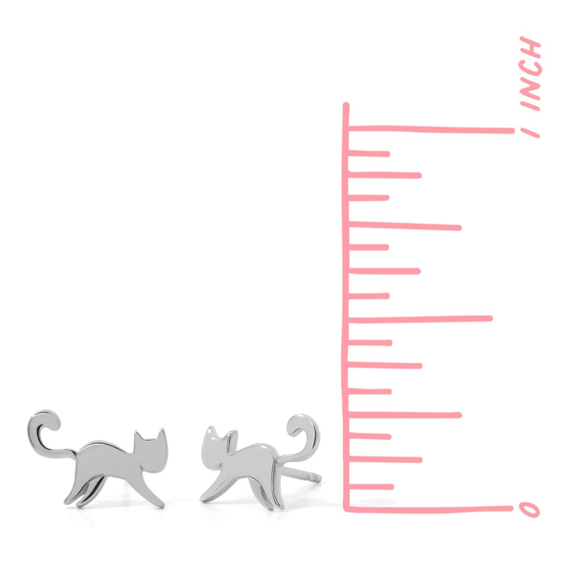 BOMA Prancing Cat Earring Studs