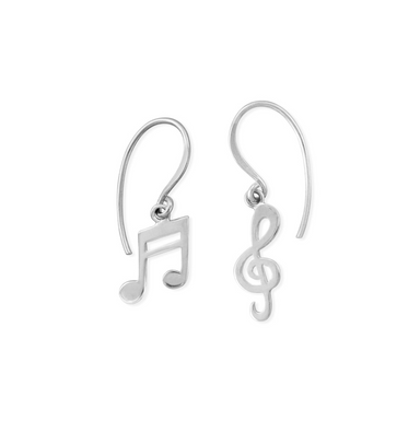 Boma Sterling Silver Musical Notes Earrings