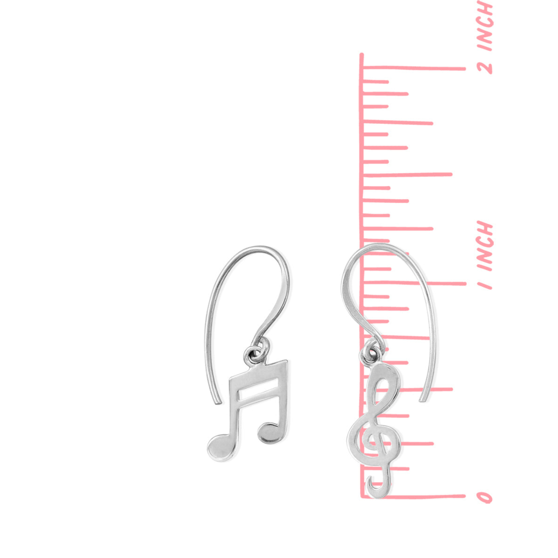 Boma Sterling Silver Musical Notes Earrings