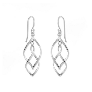 Boma Twisted Dangle Earrings - Silver