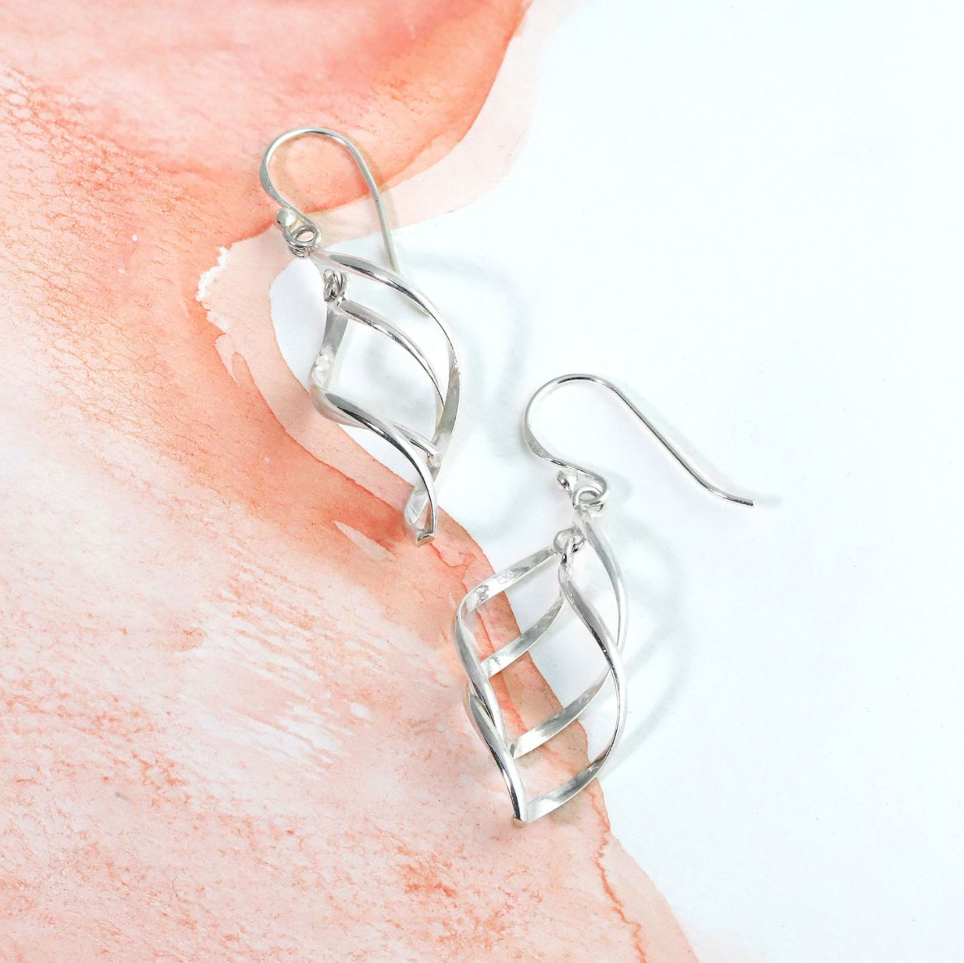 Boma Twisted Dangle Earrings - Silver