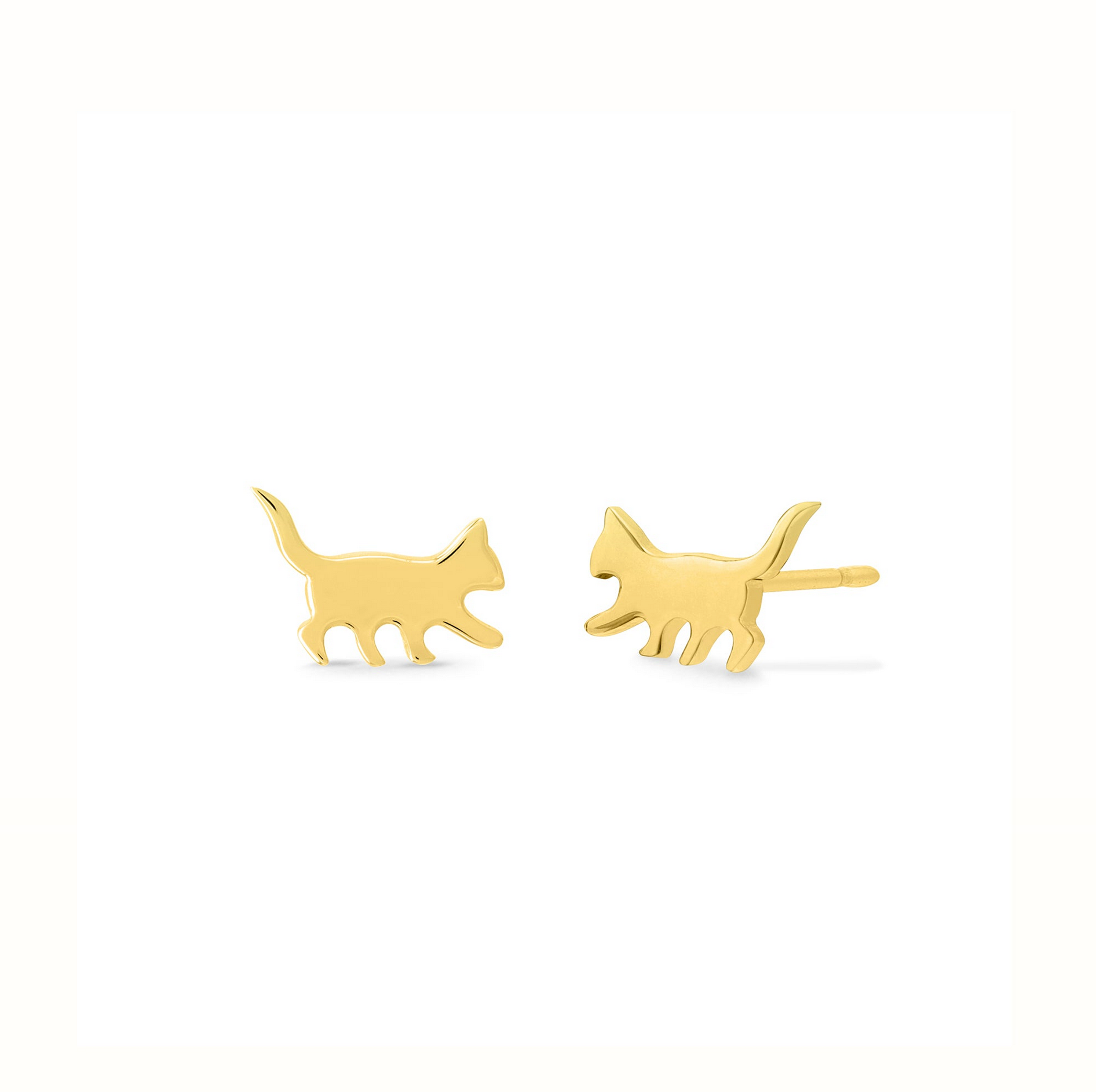 BOMA Curious Cat Studs - Gold