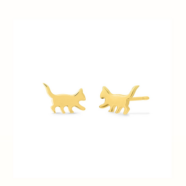 BOMA Curious Cat Studs - Gold