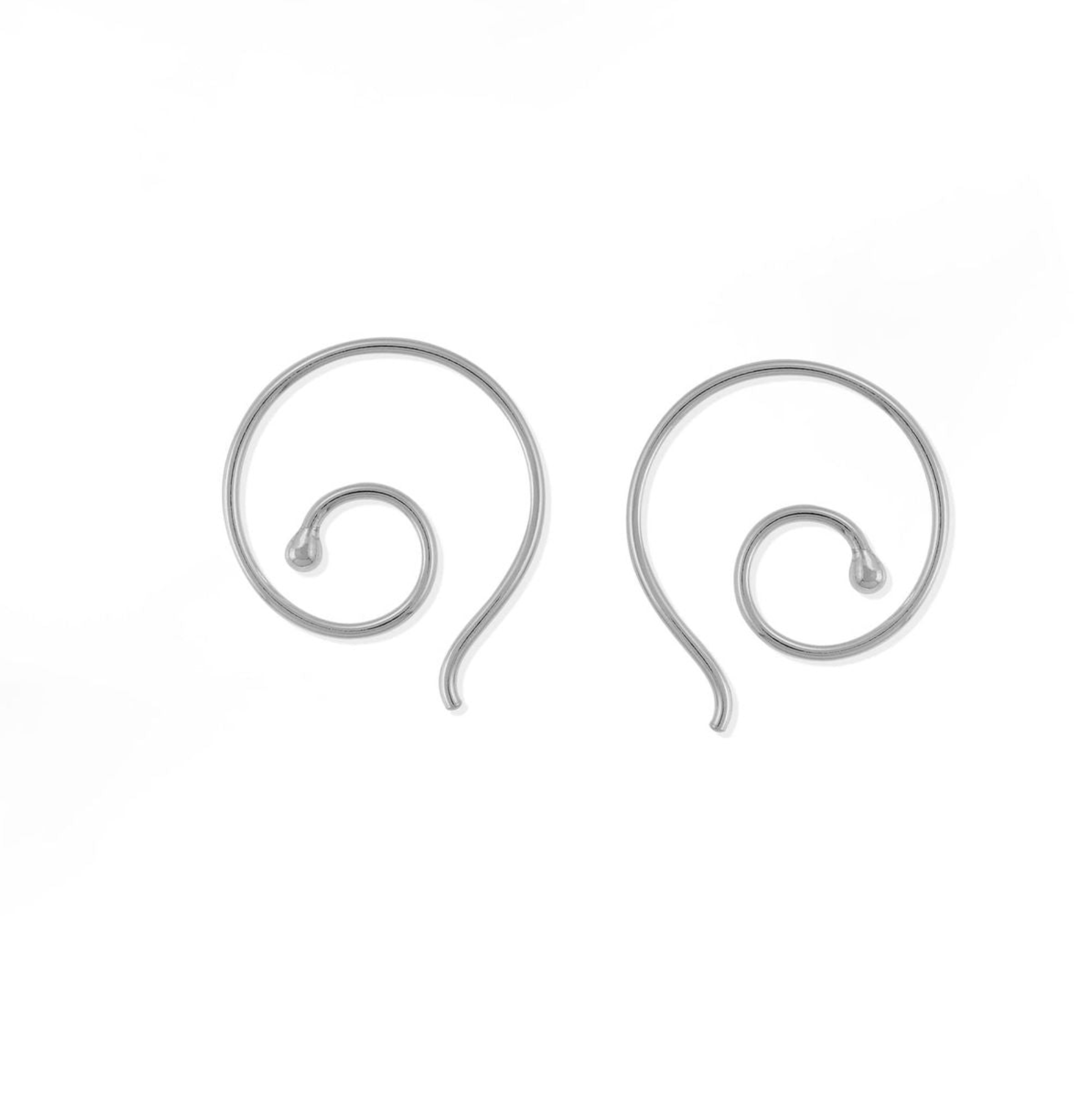 Boma Essential Spiral Pull Through Hoops - Silver