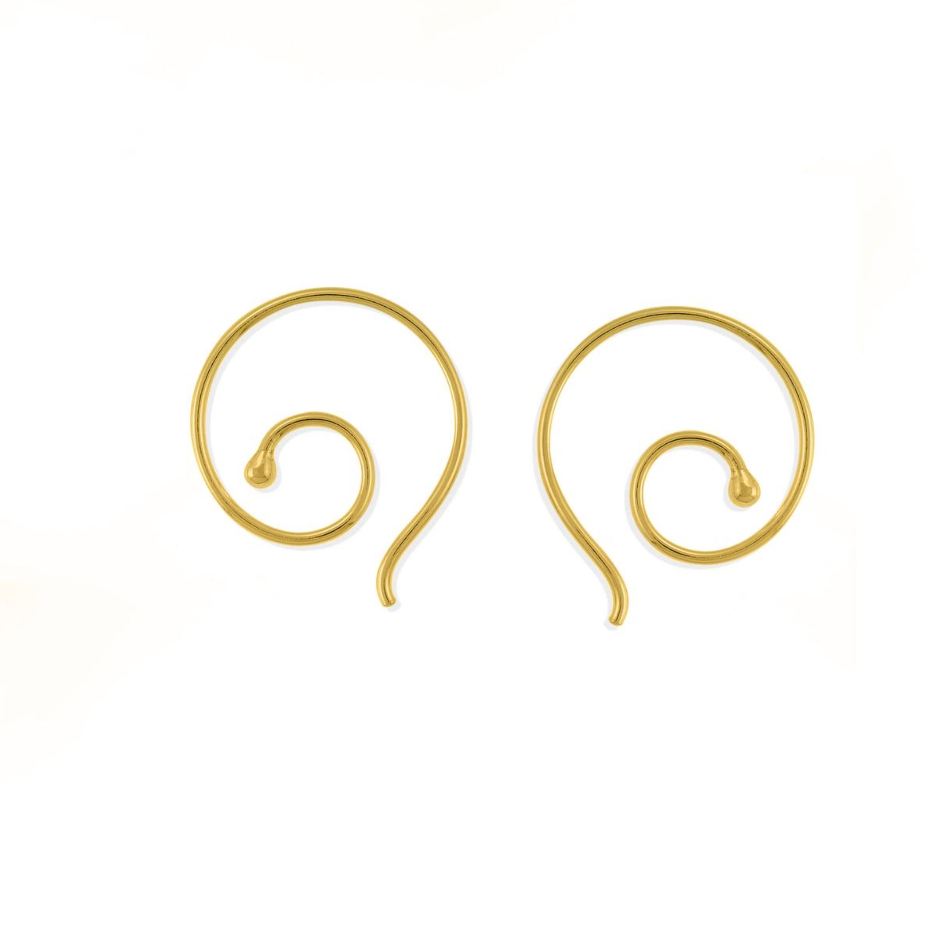 BOMA Essential Spiral Pull Through Hoops - Gold