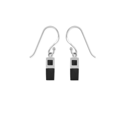 BOMA Geometric Shape Dangle Earrings - Onyx