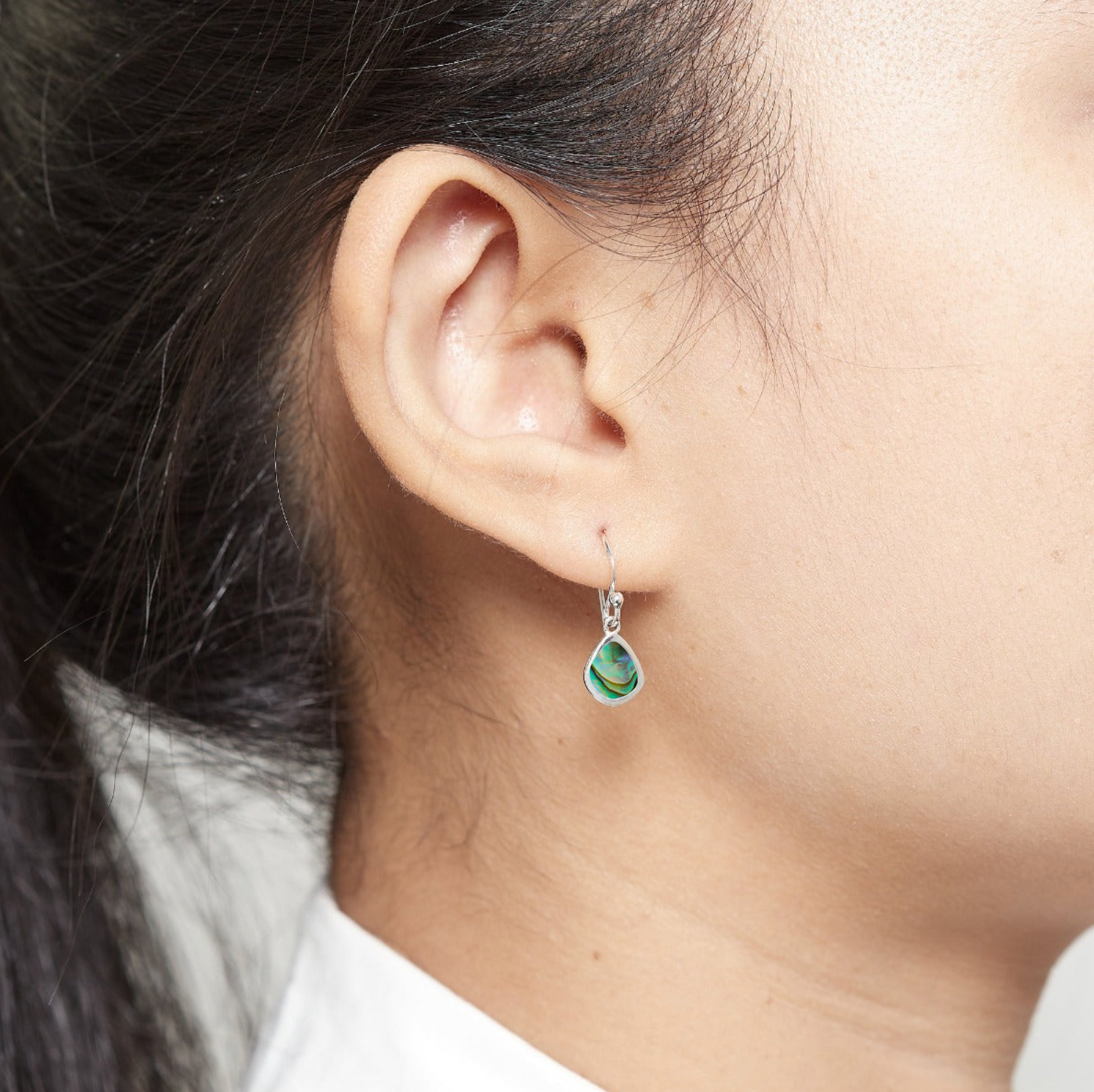 BOMA Teardrop Dangle Earrings - Abalone