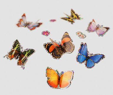 INSECT LORE 3D Foil Butterfly Stickers