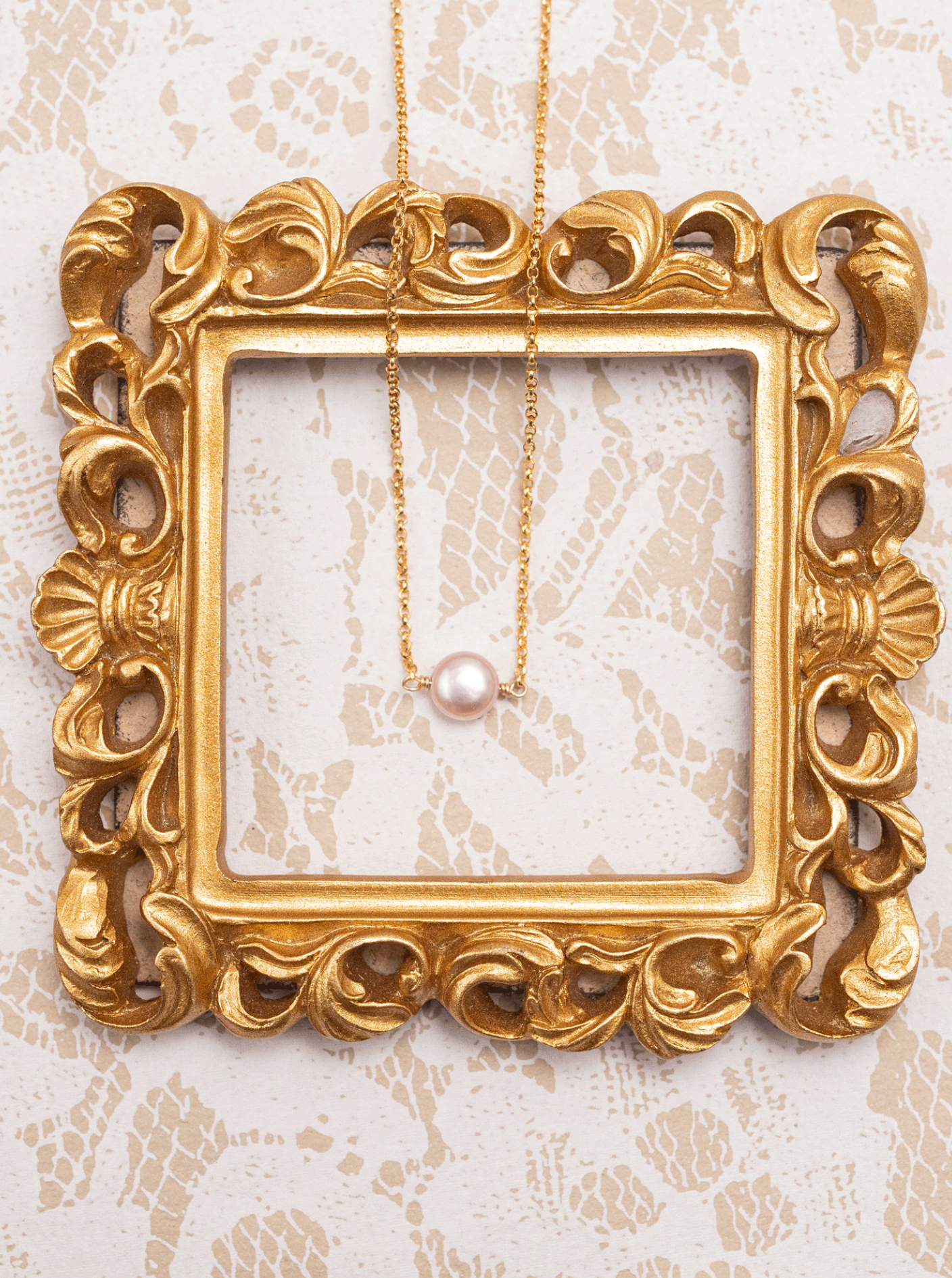 Holly Yashi Marina Pearl Necklace - Gold and Cream