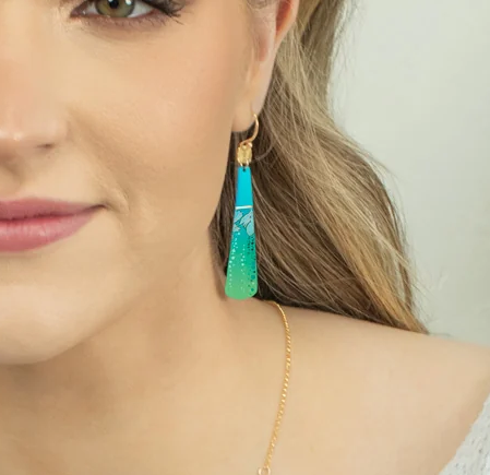 Holly Yashi Tula Earrings - Turquoise / Green