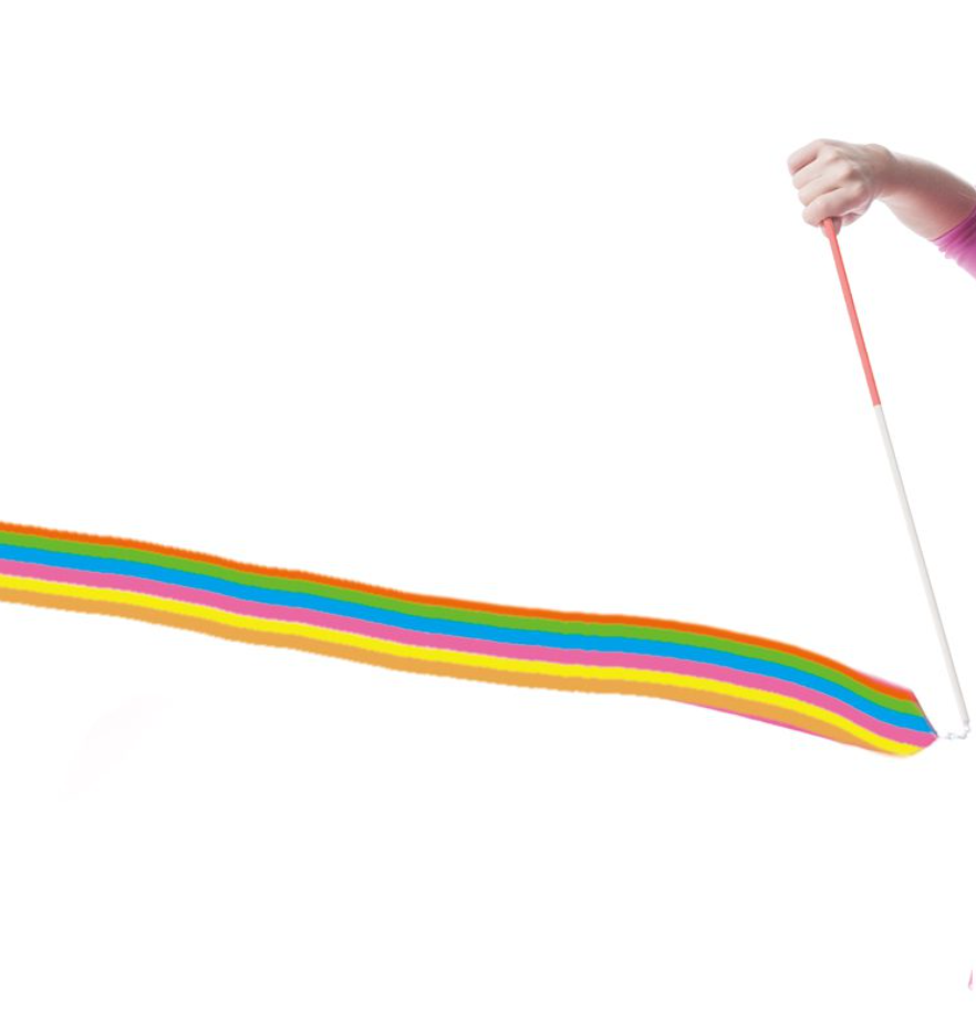 HSEM Rainbow Dancer Ribbon Wand