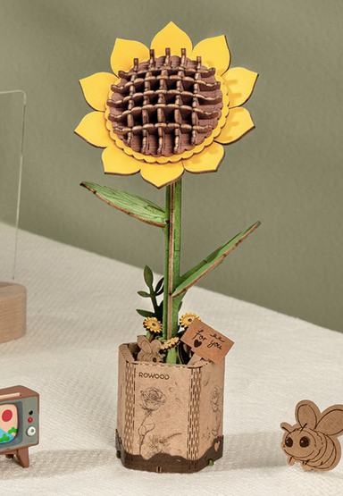 ROBOTIME DIY Wooden Flower - Sunflower