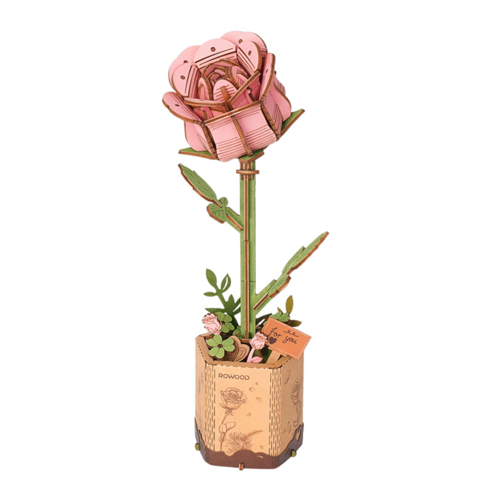 ROBOTIME DIY Flower - Pink Rose
