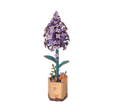ROBOTIME DIY Wooden Flower - Lilac