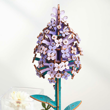 ROBOTIME DIY Wooden Flower - Lilac