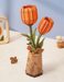 ROBOTIME DIY Wooden Flower - Orange Tulip