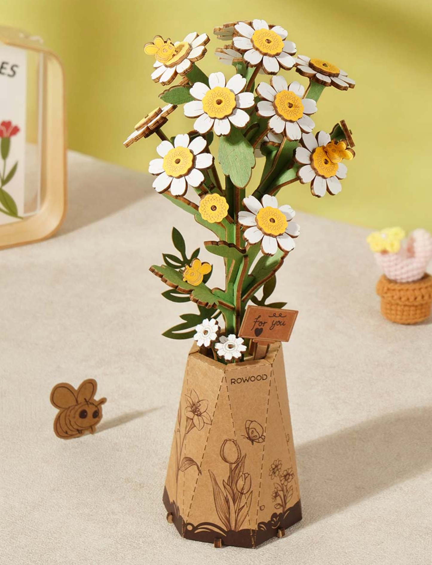 ROBOTIME DIY Wooden Flower - Chamomile