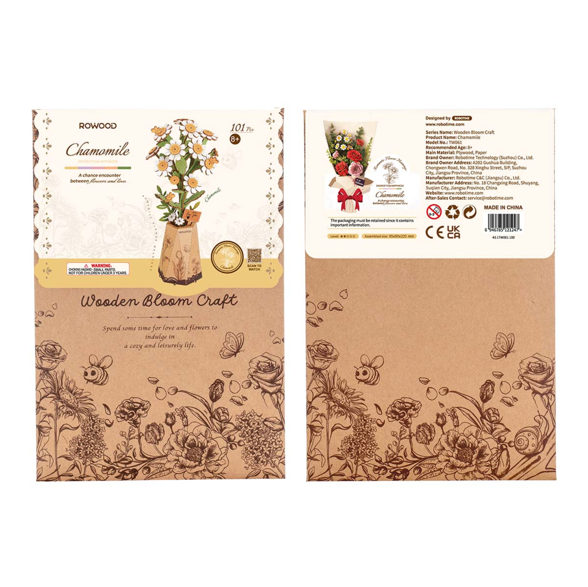 ROBOTIME DIY Wooden Flower - Chamomile