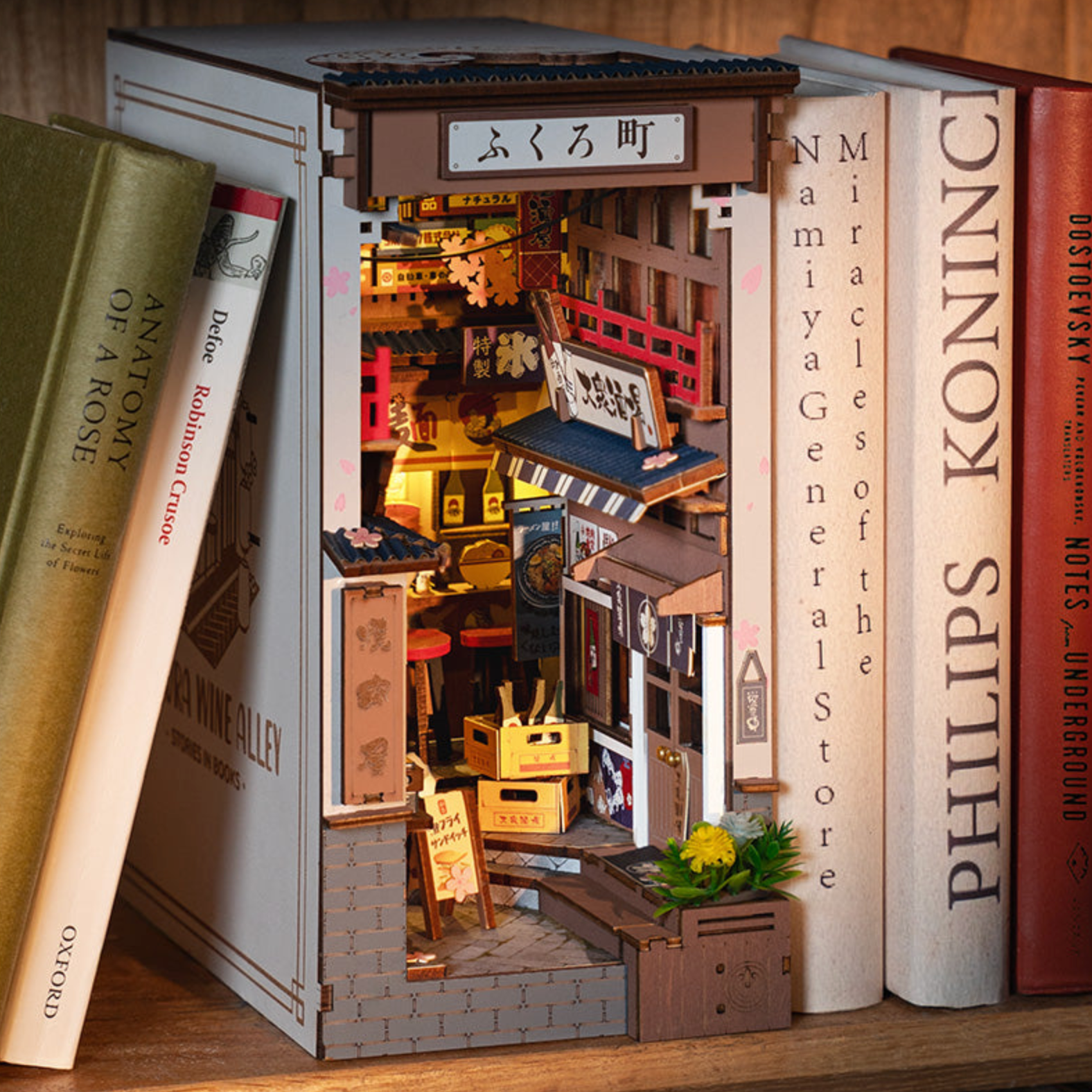 ROBOTIME Sakura Wine Alley DIY Book Nook