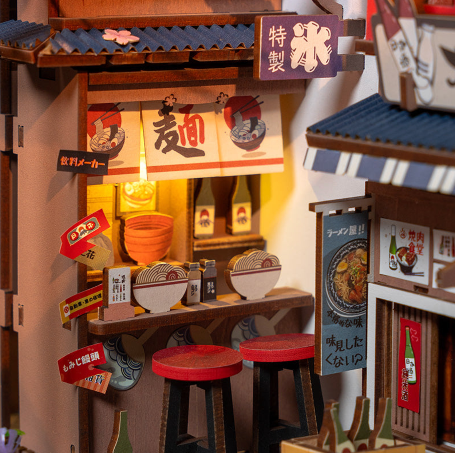 ROBOTIME Sakura Wine Alley DIY Book Nook