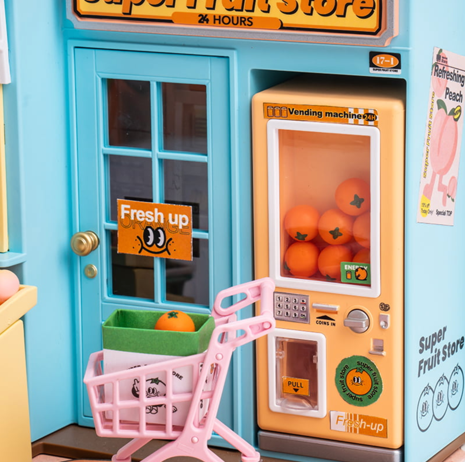 ROBOTIME Super Creator Super Fruit Store DIY Miniature House Kit - Super Creator