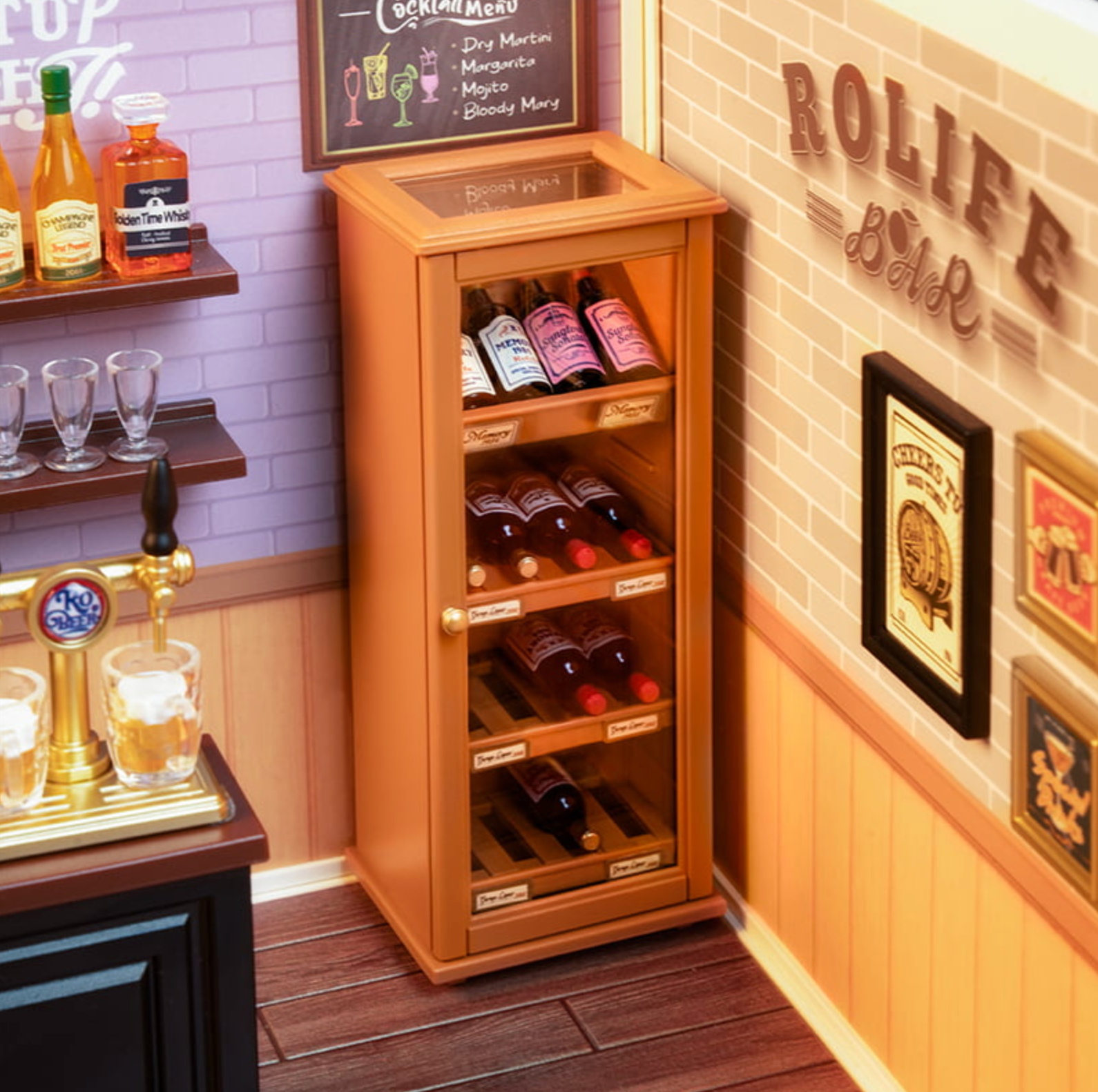ROBOTIME Leisurely Cheers Bar DIY Miniature House - Super Creator