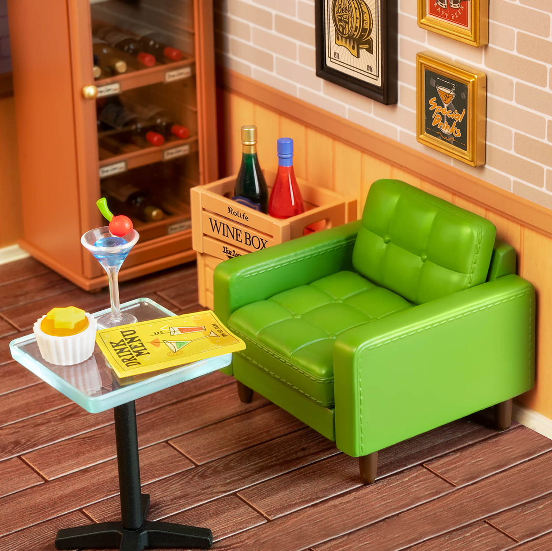 ROBOTIME Leisurely Cheers Bar DIY Miniature House - Super Creator